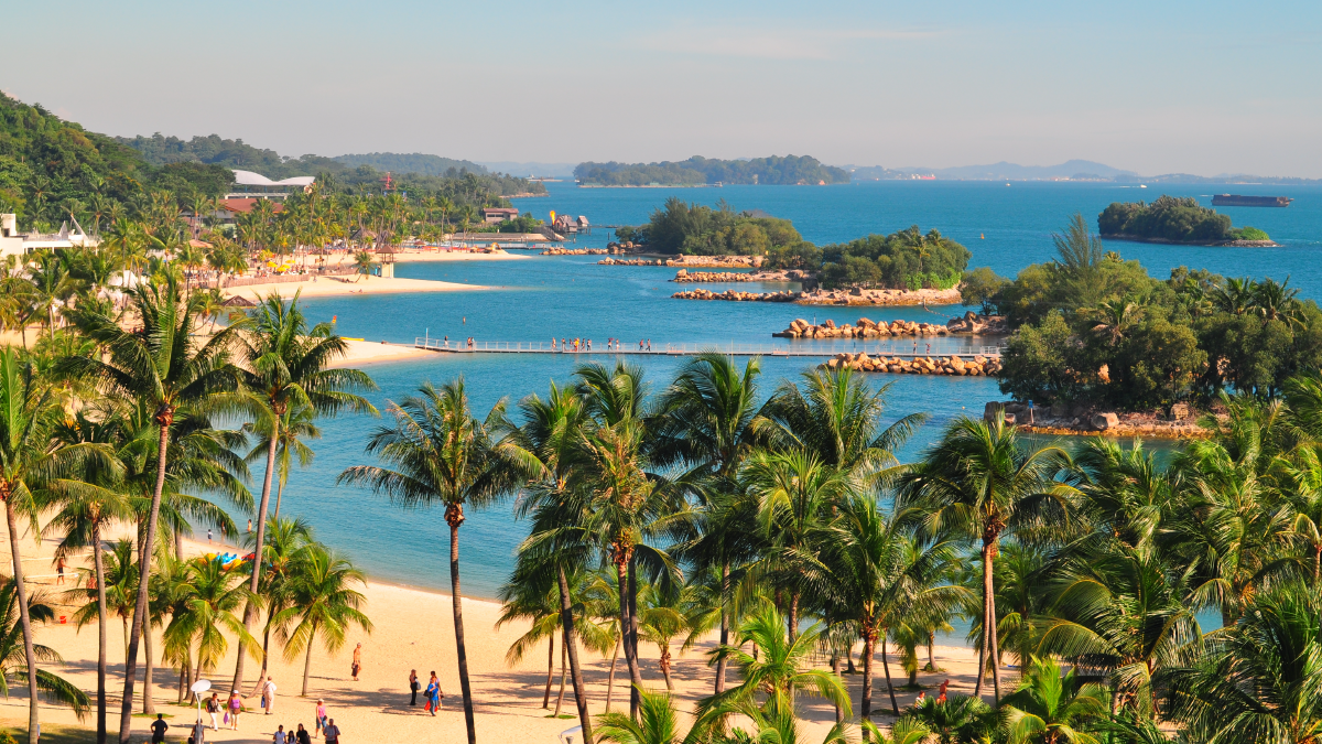 Sentosa Island is famous for the massive Resorts World, which contains many fun things to see and do.