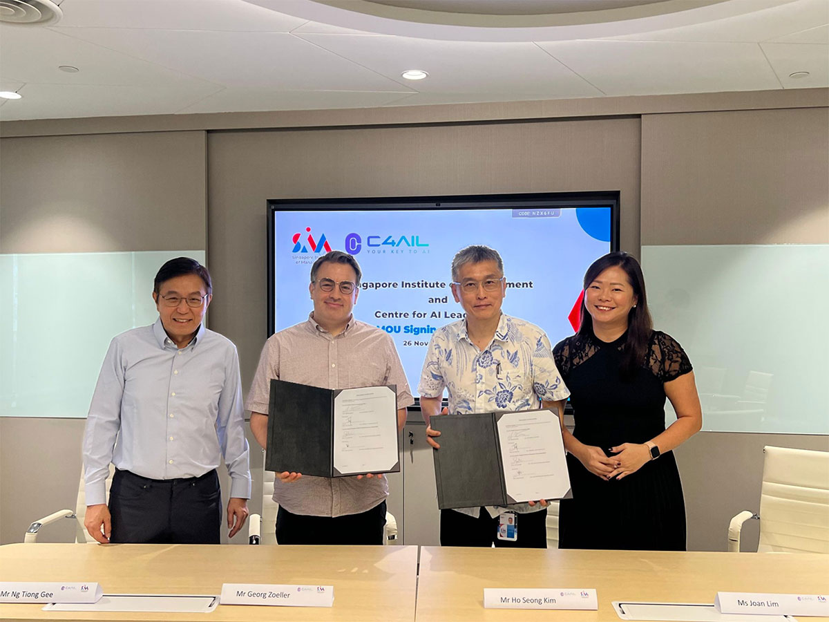 SIM Academy signs MOU with Centre for AI Leadership (C4AIL)