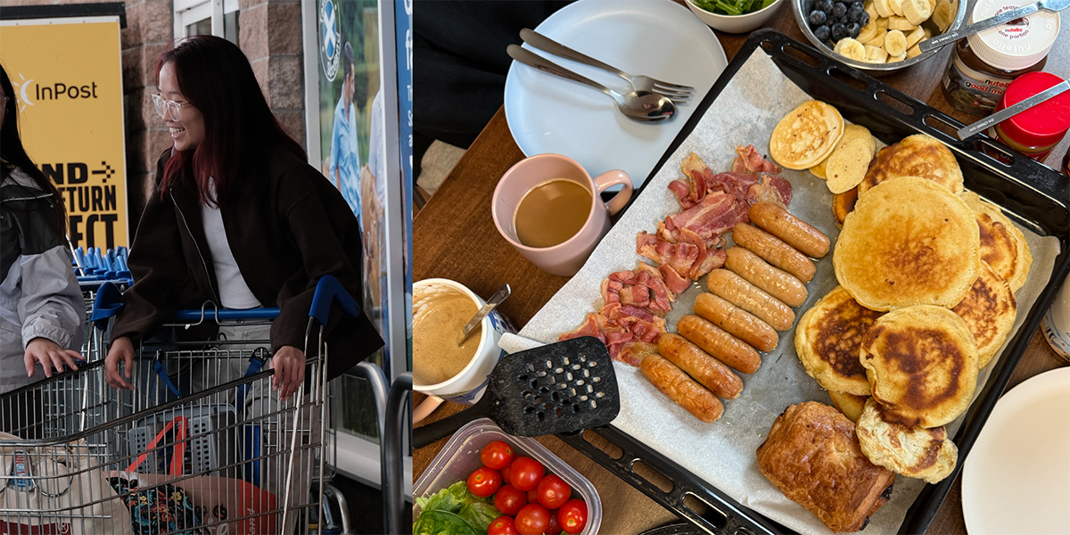 Jia Rong found comfort in shared routines with friends and dormmates, cooking familiar meals, and building a sense of community far from home.