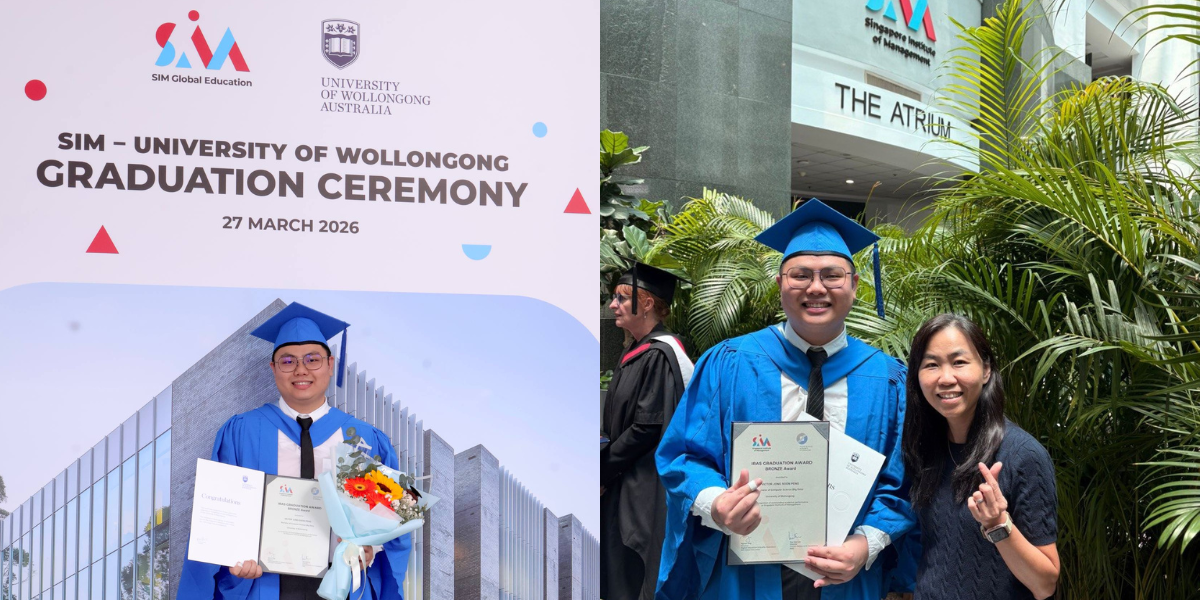 That mindset continued into his journey at SIM-University of Wollongong (UOW), where he pursued a Bachelor of Computer Science (Big Data).