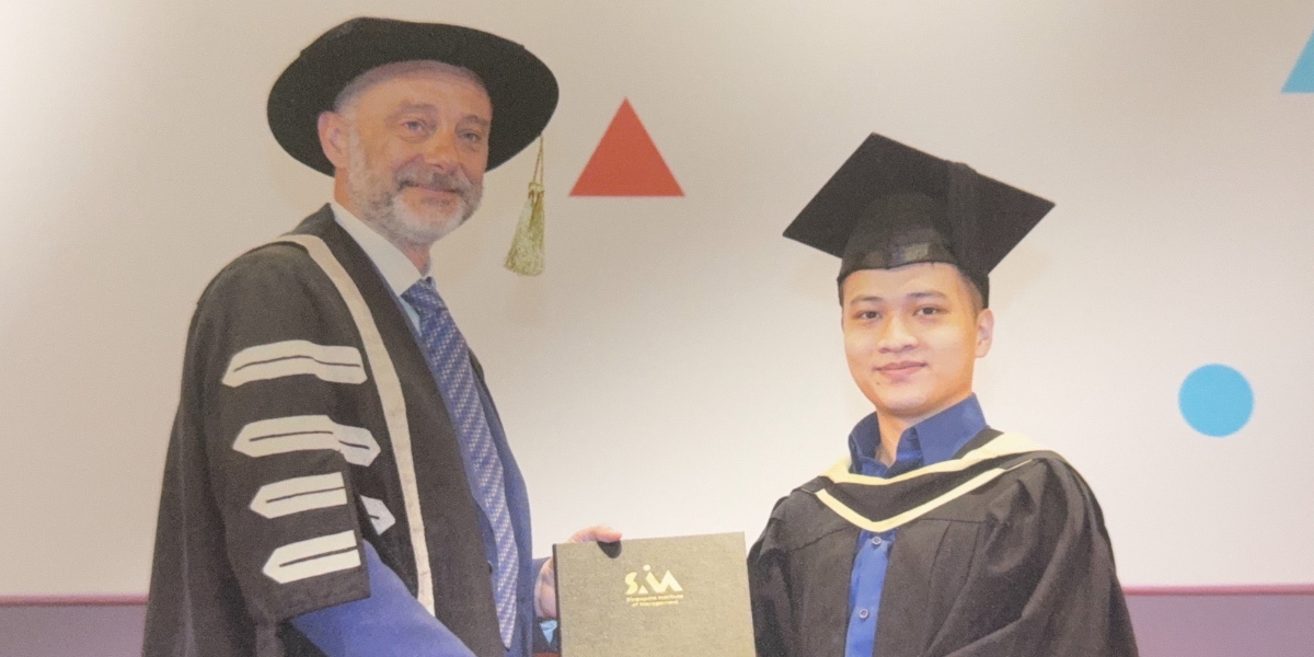 His dedication and perseverance not only earned him a full-time position with the company but also the SIM WILL Award, which recognises students who actively pursue internship opportunities and demonstrate a commitment to gaining real-world experience and holistic development.