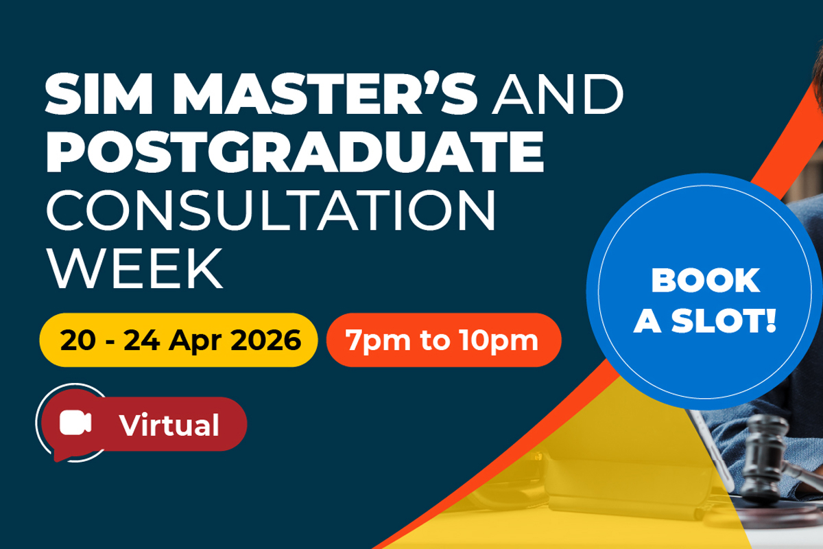 SIM Master's and Postgraduate Consultation Week (20 - 24 Apr 2026, 7pm to 10pm)