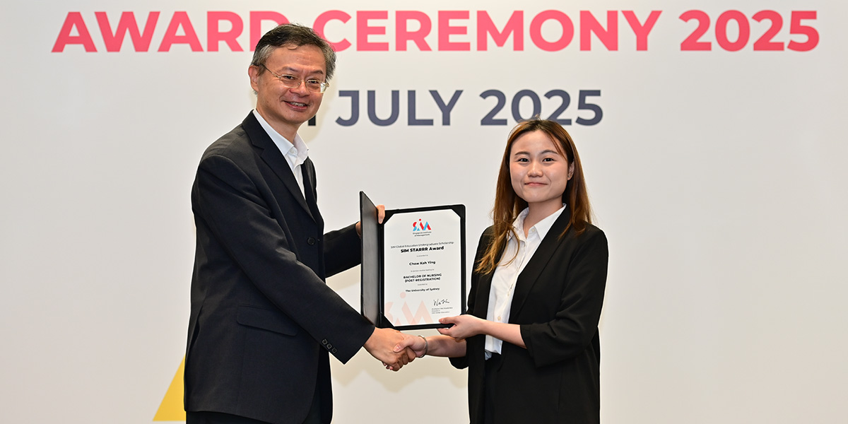 Chow Kah Ying's story exemplifies why she deserves the SIM STARRR Award which recognises students who demonstrate responsibility, resilience, and resourcefulness in their personal and professional lives.